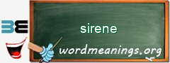 WordMeaning blackboard for sirene